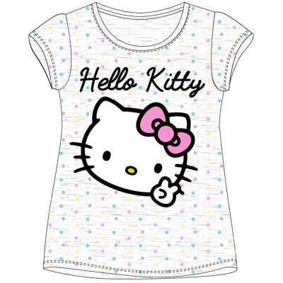 Hello Kitty licence dívčí tričko šedý melír – Hledejceny.cz