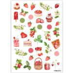 MINIMEE Papírové samolepky v aršíku A5 Jahody – Sleviste.cz