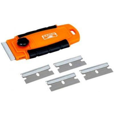 BAHCO KBWS-01 škrabka na okna, 2-složková konstrukce, žiletková čepel 4ks náhradní – HobbyKompas.cz