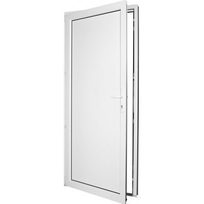 SkladOken.cz vedlejší vchodové dveře jednokřídlé 88 x 208 cm, plné, bílé, LEVÉ – Zboží Mobilmania