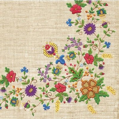 Ubrousek 33x33cm Výšivka – Zboží Mobilmania