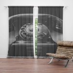 Závěsy Starý telefon: 2 ks - 140x250 cm - Sablio – Hledejceny.cz