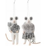 Vánoční ozdoba myšky Peo Grey Wool set 2 ks Bloomingville – Hledejceny.cz