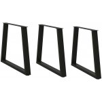 Omaxi 957499 Nohy k jídelnímu stolu ve tvaru V 3 ks černé 70 x 72-73,3 cm ocel – Zboží Mobilmania