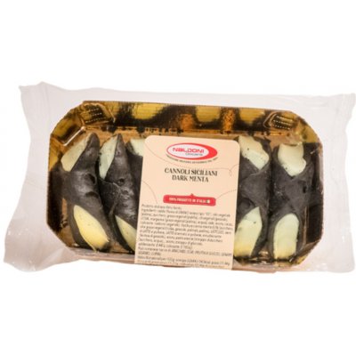 Naldoni Dolciaria Cannoli Siciliani tmavé s mentolovým krémem 200 g – Sleviste.cz