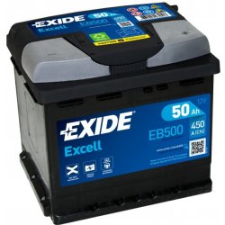 Exide Excell 12V 50Ah 450A EB500 - Nejlepší Ceny.cz