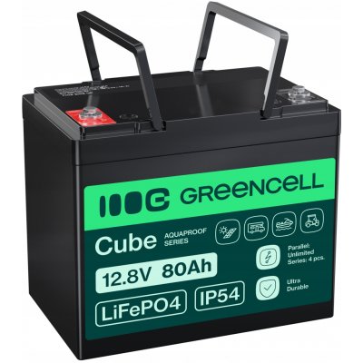 Green Cell LiFePO4 80Ah 12.8V 12V BMS pro karavan loď vozík UPS – Zboží Živě