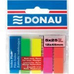 Samolepící záložky Donau fóliové - 12 x 45 mm, 5 x 25 ks – Hledejceny.cz