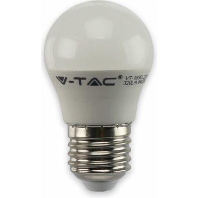 V-TAC E27 LED žárovka 3,7W, 320lm, G45 Studená bílá – Hledejceny.cz