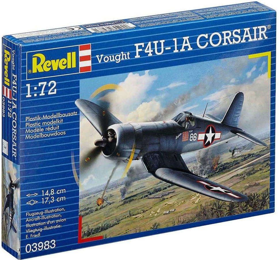 Revell slepovací model Americký stíhací letoun F4U-1D Corsair 1:72