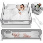 Nukido Ochranná zábrana na postel 180 x 42 x 35 cm šedá – Zboží Dáma