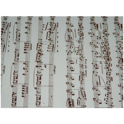 P.C.B Transfer folie na čokoládu noty tmavé "Notes de Musique" 40x25cm
