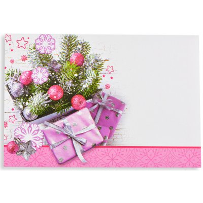 Aria Vánoční obálky 177 x 120 mm - Růžové dárky