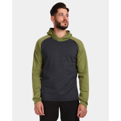 Kilpi pánský vlněný svetr s kapucí MOSEO-M zelená