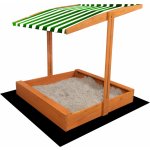 Sand Tropic Dřevěné pískoviště se stříškou 120x120cm zeleno-bílé – Hledejceny.cz