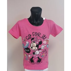 dívčí tričko Minnie Go for It ! tm.růžové