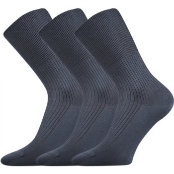 Lonka ZDRAVAN ponožky 3 páry Tmavě šedá