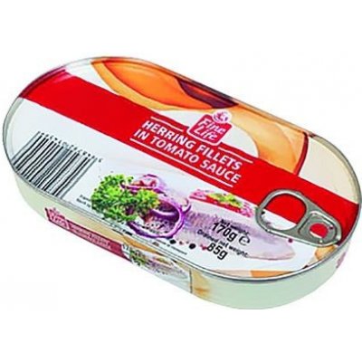 Fine Life sleď filety v tomatě 170 g – Zboží Dáma
