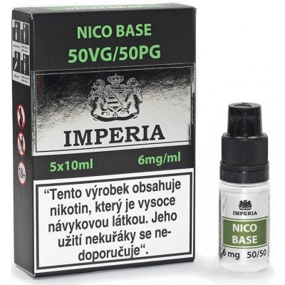 Nico Base Imperia 50/50 - 6mg - 5x10ml (50PG/50VG) – Zboží Mobilmania