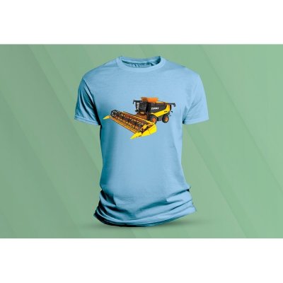 Sandratex dětské bavlněné tričko Kombajn Claas 2. Nebesky modrá – Zboží Mobilmania