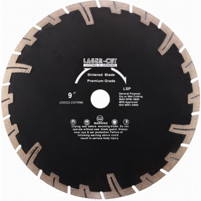 Lasercut Diamantový kotouč 230 x 22.2 x 7 mm L00125 – Sleviste.cz