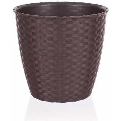 VETRO PLUS Květináč RATTAN 19 cm světle hnědý – Zbozi.Blesk.cz