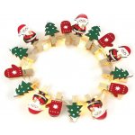 ACA DECOR LED dekorační girlanda Kolíčky s Vánočními motivy teplá bílá barva 3xAA 180 cm – Sleviste.cz