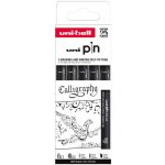 Uni pin Creative writing Calligraphy sada linerů 5 ks černá – Zboží Dáma