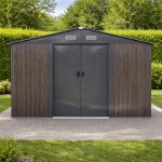 BestBerg BBSH-1113WT / 13,3 m² / 342,5 x 389 x 202 cm / bílé dřevo/taupe – Sleviste.cz