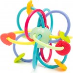 Baby Mix Silikonovo-plastové kousátko s chrastítkem – Zboží Mobilmania