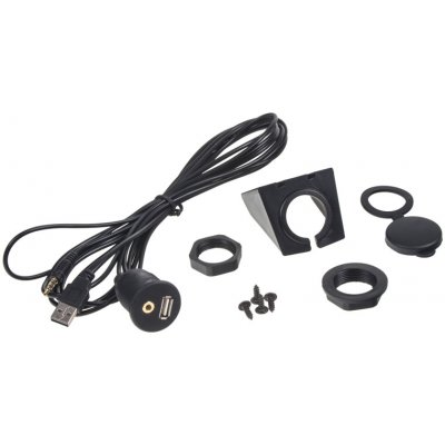 Prodlužovací kabel USB + AUX s panelem na palubní desku pc7-230 pc7-230 – Zboží Mobilmania