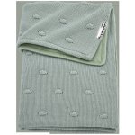 Meyco Deka do kočárku kolébky samet Knots Stone Green – Sleviste.cz