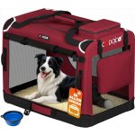 Cadoca 109437 Přepravní taška pro psy a kočky ELI 70 x 52 x 52 cm červená – Hledejceny.cz