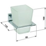 Bemeta Plaza držák včetně sklenice 125 x 100 x 85 mm 118110052 – Zboží Mobilmania