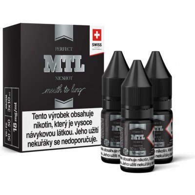 JustVape MTL NicShot 50VG/50PG 3 x 10 ml 18 mg – Zboží Mobilmania