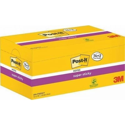 Samolepicí bloček "Super Sticky", různé barvy, 76x76 mm, 24x90 listů, 3M POSTIT – Hledejceny.cz