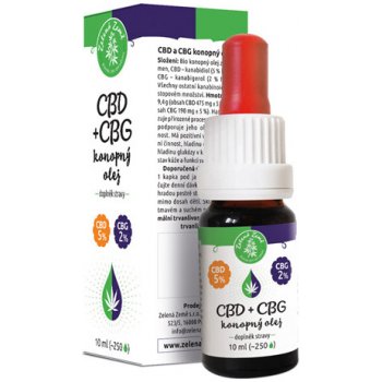 CBD 5% + CBG 2% konopný olej 10 ml