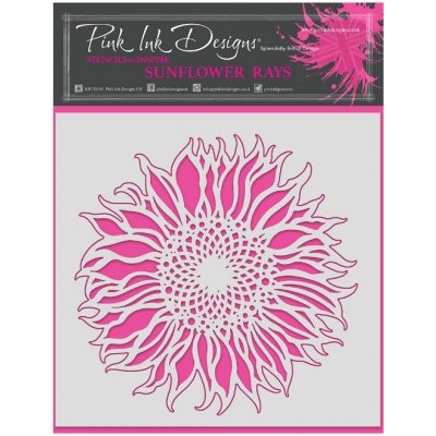 Pink Ink Designs Plastová šablona slunečnice 20x20cm
