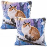 decoDoma ORIGINAL COLLECTION z mikroplyše SNOW CAT 45 x 45 cm 2ks – Hledejceny.cz