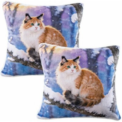 decoDoma ORIGINAL COLLECTION z mikroplyše SNOW CAT 45 x 45 cm 2ks – Hledejceny.cz