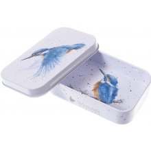 Wrendale plechová dóza s víčkem Kingfisher s lednáčkem 9,5 x 6