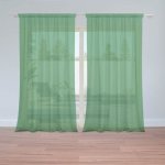 Sablio Záclony Tmavě zelená: 2ks 150x250cm – Hledejceny.cz