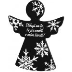 Bauer Decor Akrylátová vánoční ozdoba ANDÍLEK BLACK text anděl – Hledejceny.cz