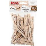 Toro kolíčky na prádlo dřevěné 4,5 cm 50 ks – Zboží Dáma
