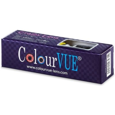 MaxVue Crazy čočky ColourVue UV roční 2 čočky nedioptrické Glow White – Hledejceny.cz