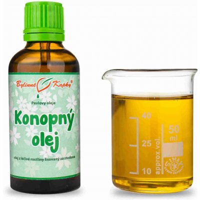 Bylinné kapky Jedlé oleje Konopný olej (olej z konopí) přírodní za studena lisovaný olej 50 ml – Hledejceny.cz