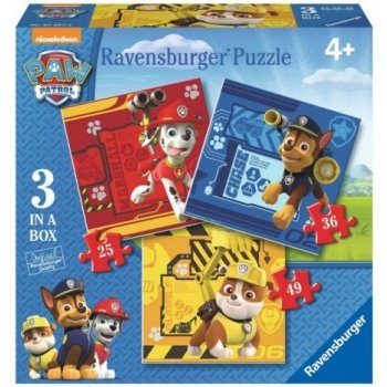 Ravensburger 3v1 Psí Tlapková Patrola 25 36 a 49 dílků