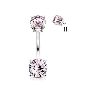 Šperky4U piercing do pupíku s kamínky WP01318-P – Zbozi.Blesk.cz