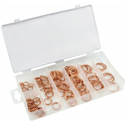 Těsnící kroužky měděné, 8,4-20,2 mm, sada 95 ks - GEKO | Zboží Auto