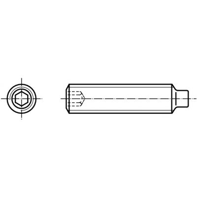 PROFISTYL DIN 915 šroub stavěcí vnitřní šestihran s čípkem nerez A2 Varianta: DIN 915 šroub stavěcí IMBUS s čípkem nerez A2 M8x8 – Zboží Mobilmania